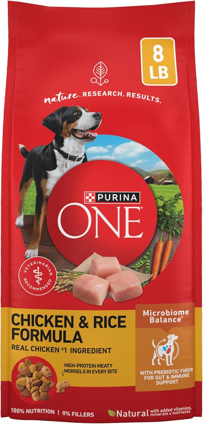 Purina ONE Chicken and Rice Formula Dry Dog Food - 8 lb. Bag