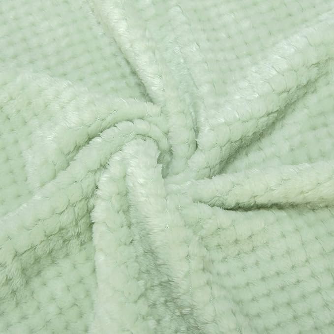 Warm Soft Fuzzy Dog or Cat Blanket, Plush Fleece Throws for Puppy, Kitten, Medium, Large Dogs - Mint (40" x 48")
