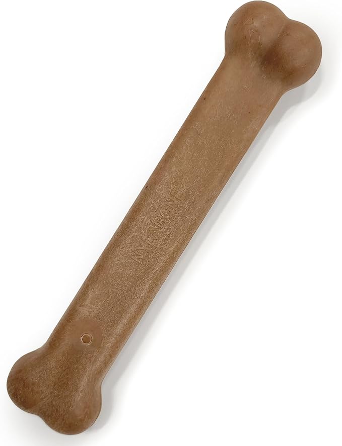 Nylabone Strong Chew Original Bone Dog Toy Made with Real Chicken, Durable Chew Toys for Aggressive Chewers, Long Lasting Dog Bone, Keeps Dogs Busy, Large Breeds - Up to 50 lbs