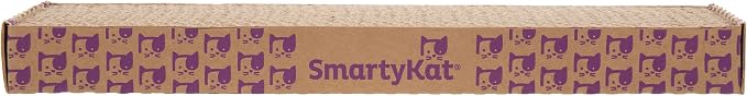 SmartyKat Super Scratcher Corrugated Cat Scratcher and Scratch Pad for Cats, Catnip Infused with Catnip, Scratchers for Indoor Cats and Kittens, Cardboard Scratching Post