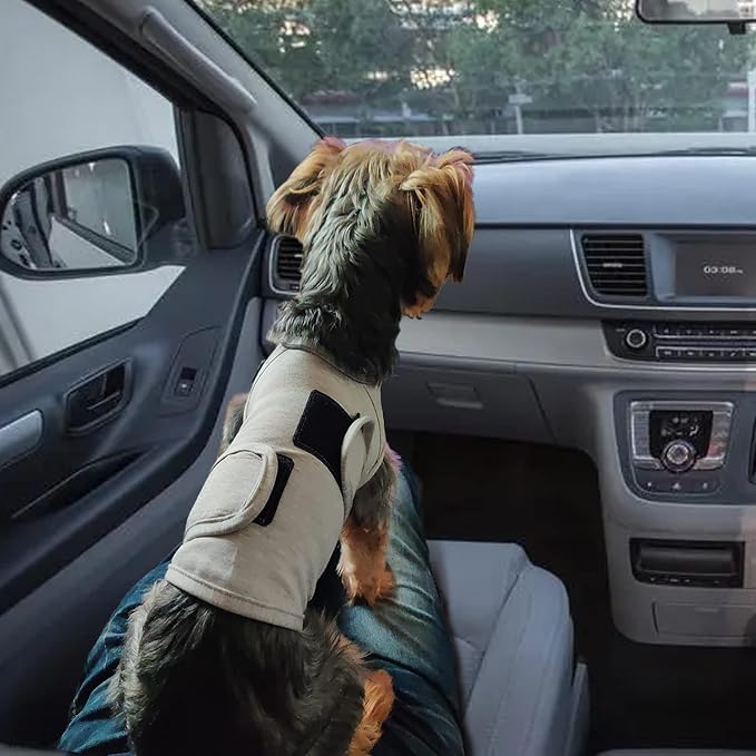 Comfort Dog Anxiety Relief Coat, Dog Anxiety Calming Vest Wrap for Thunderstorm,Travel,4th of July Fireworks,Vet Visits,Separation Anxiety Relief for Dogs (Large(Pack of 1), Light Gray)