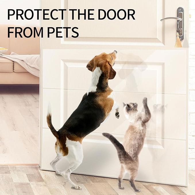 [Thicken Vinyl] Cat Scratch Furniture Protector, 165"x15" Couch Protector from Cat Claws, Single-Sided Sticky Anti Scratch Furniture Protector,Extended Size Protects More Furniture+50 Fixing