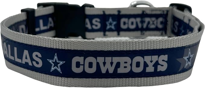 Pets First NFL Dallas Cowboys Licensed PET COLLAR, Extra Large - Heavy-Duty, Strong, and Durable Dog Collar. Available in 31 Football Teams and 4 Sizes