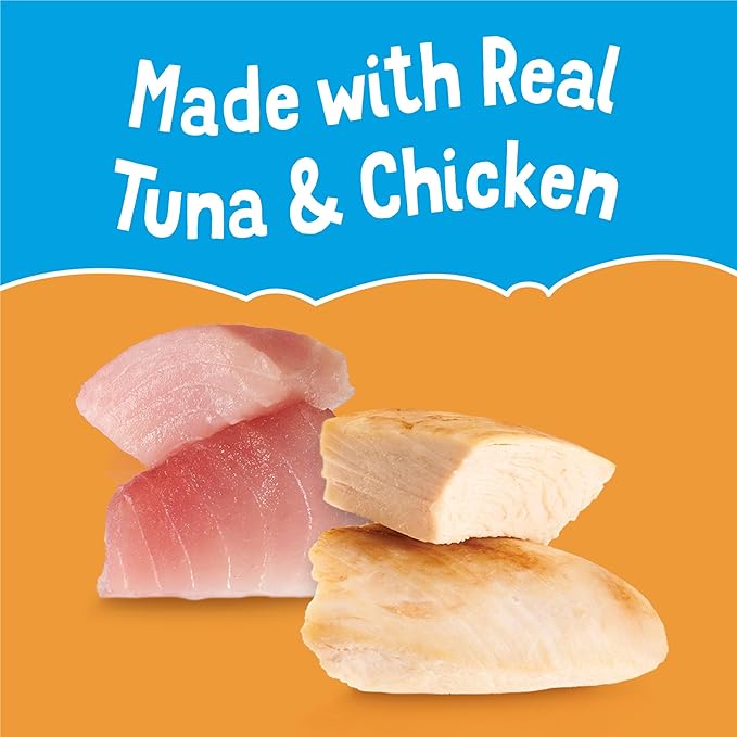 Friskies Purina Natural,Grain Free Lickable Cat Treats Lil’ Soups with Tuna in Chicken Broth - 1.2 oz. Cups,(Pack of 16)