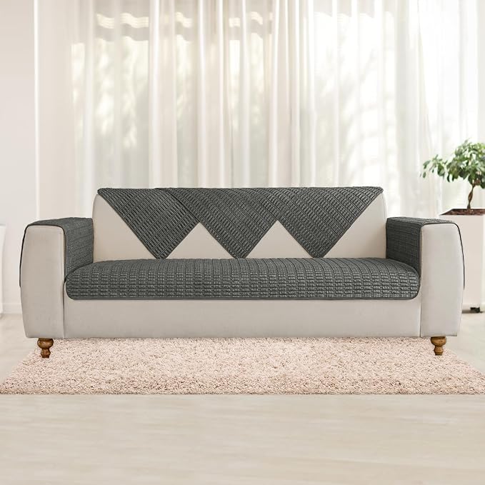 Muamar Dog Bed Cover, Anti-Slip Waterproof Sofa Protector, Living Room Couch Covers, Dog Mat, Pet Pad for Furniture - 30x82 inch, Dark Grey
