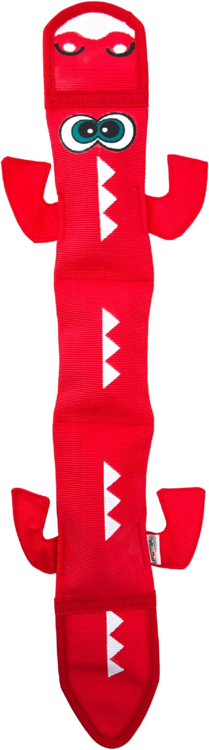 Outward Hound Fire Biterz Red Lizard, Plush Firehose Material Interactive Dog Toy, Large