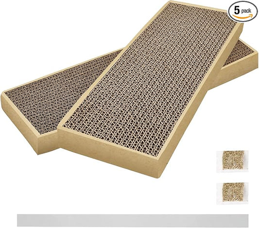 HappyFreeSX Splicing Cat Scratch Pad: Cat Scratchers for Indoor Cats and Kitten, 2 Pack Cat Scratching Pad, Cat Scratcher Cardboard, Scratching Pad, Premium Scratch from Cats, Double-Sided Design
