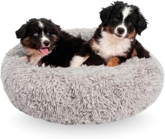 Active Pets Large Dog Bed, Calming Orthopedic Pet Bedding for Anxiety Relief, Joint Support & Comfort, Washable Dog Furniture, M 45lbs, Light Grey
