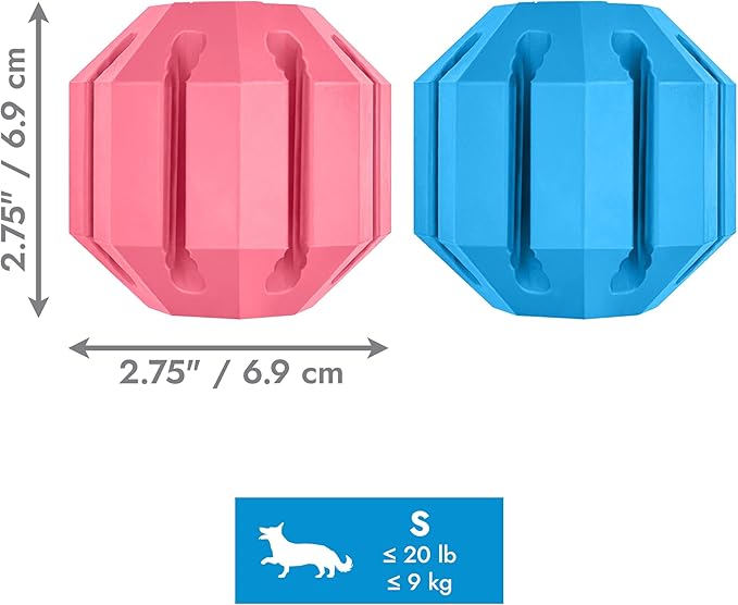 KONG Puppy Activity Ball - Soft & Durable Natural Puppy Rubber Dog Toy - Chew Toy for Teething Puppies - Eases Aching Teeth & Gums - for Small Puppies - Blue