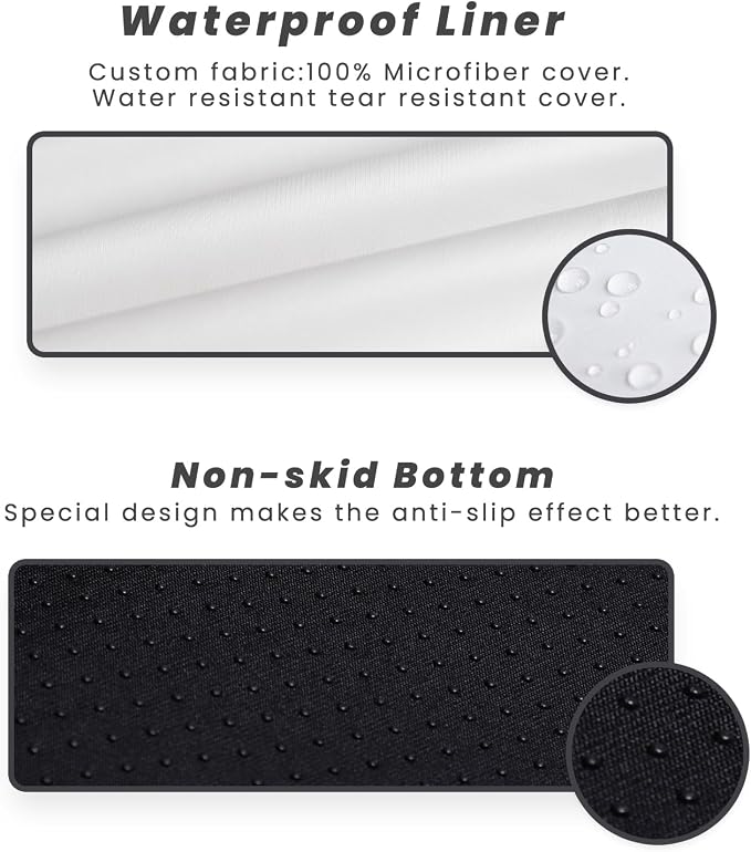 Laifug Orthopedic Dog Beds for Large Dogs,7" Memory Foam Dog Beds,Durable Water Proof Liner Removable and Washable, Nonskid Bottom, Slate Grey 50"x36"x7"