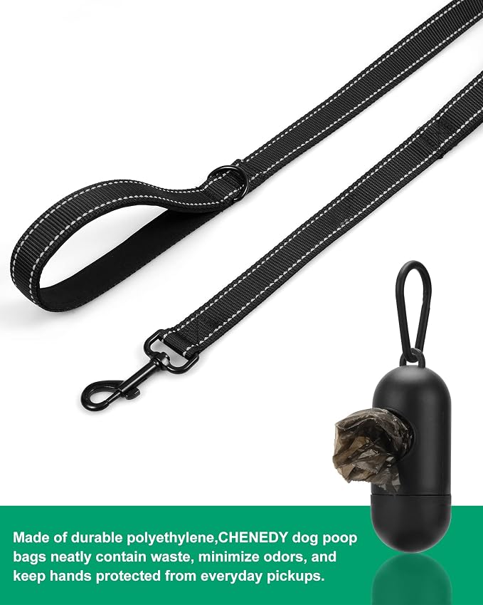 Dog Leash, Heavy Duty Dog Leash, Leashes for Large Breed Dogs .5FT.6FT, Double Handle Dog Leash, Reflective Training Lead, Perfect for Medium to Large Dogs(5FT, Red)