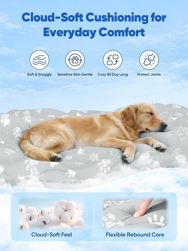 Rywell Super-Absorbent Cooling Mat for Dogs 59"x40" Arc-Chill 3.0 & Color-Changing Dog Cooling Mat, Stay Cool & Dry, Washable, Non-Slip Pet Bed Mat for Floors, Sofas, Kennels