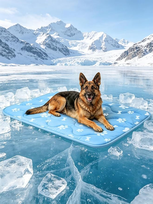 Fuufome 44" x 32" Dog Cooling Mat for Large Dogs, Color-Changing Arc-Chill Tech (Q-Max>0.5) Pet Cooling Mat, Waterproof & Machine Washable, Rapid Indoor Outdoor Dog Cooling Pad for Summer