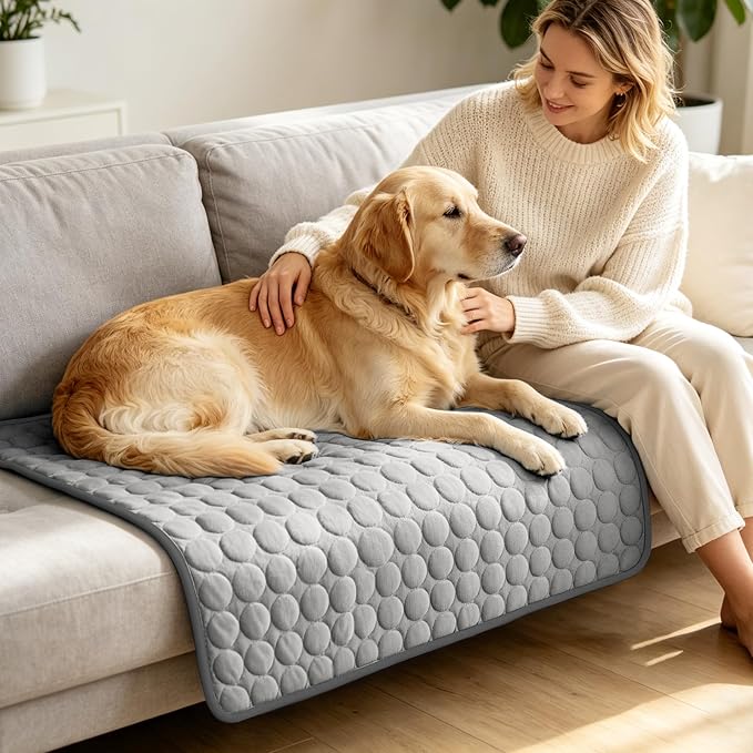 Dog Cooling Mat, Breathable Cooling Mat for Dogs(Q-Max>0.4) Washable Cold Crate Pad Cooling Dog Bed Mats, Non-Slip Dog Cooling Pad, Cats Cooling Mat for Kennels, Crates, Cars, Indoor & Outdoor