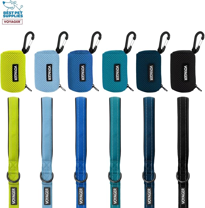 Best Pet Supplies 2-Pack Dog Poop Bag Holder Leash Attachment, Color, Reusable Mesh Dispenser Pouch for Travel, Walking, Park, and Outdoor Use, Soft and Durable with Clip-On - Mesh Pink