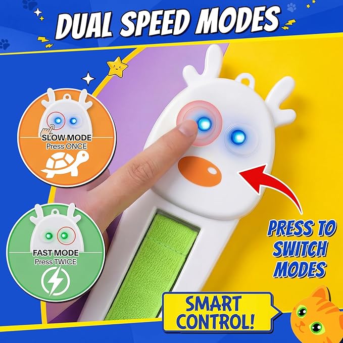 Interactive Cat Toys for Indoor Cats - Automatic Cat Toys with Motorized String Action, Sticking Door Electric Enrichment Stimulation Kitty Toy for Bored Indoor