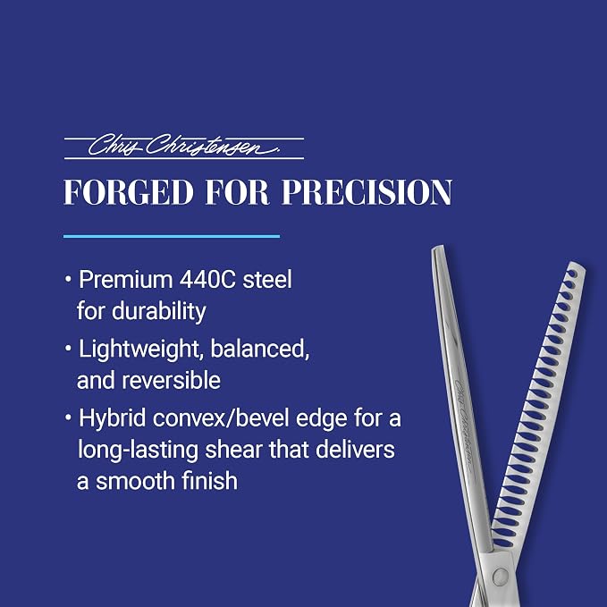Chris Christensen Classic Series Grooming Shears, 8 in Chunky Blender Shear, Groom Like a Professional, Any Skill Level, Made From 440C Japanese Steel
