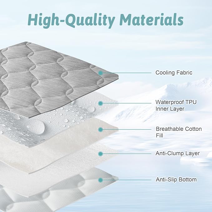 COZY KISS Dog&Cat Cooling Couch Cover, 27.5x82.5 Inch Waterproof Pet Pad, Q-Max > 0.4 Cool-Tech Fabric, Grey
