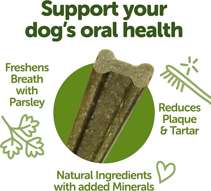 Wellness WHIMZEES Freshzees Natural Dog Dental Treat, Soft Chews, Freshens Breath, Medium Size, 14.81 oz Bag, 14 Count