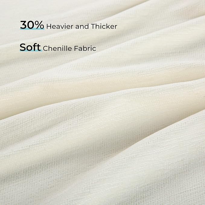 CAPALOCA Sectional Couch Covers, 2 Pieces Chenille Sofa Cover L Shaped Couch Cover Blanket for Dogs Washable Sofa Slipcovers Pet Furniture Protector (XX-Large: 71" x 118" + 71" x 118", Beige)