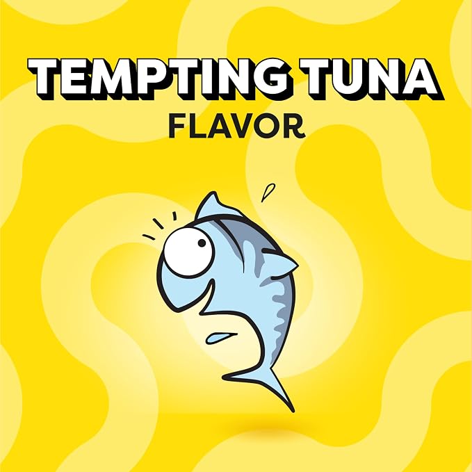 Temptations Jumbo Stuffed Cat Treats, Crunchy and Soft Cat Treats, Tempting Tuna Flavor, 14 oz. Tub