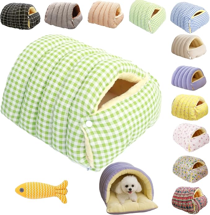 Cozy Monster Cat Bed, Niopets Cave Style Pet Bed, Warm Cats Tent Nest for Sleeping & Lounging, Removable and Washable Winter Closed-Off Cat Bed, Cute House for Small Dogs and Pets (L, Small)