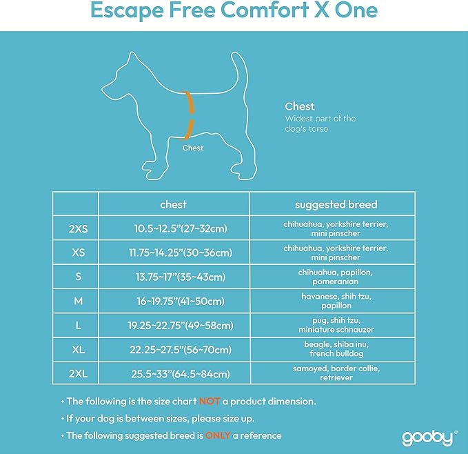 Gooby Comfort X One Dog Harness - Head-in Dog Harness for Small & Medium Sized Dogs - Escape-Free & Choke Free - Breathable Mesh, Shock Absorbing, Easy Snap & Swivel Buckles - Atlanta Peach, X-Small
