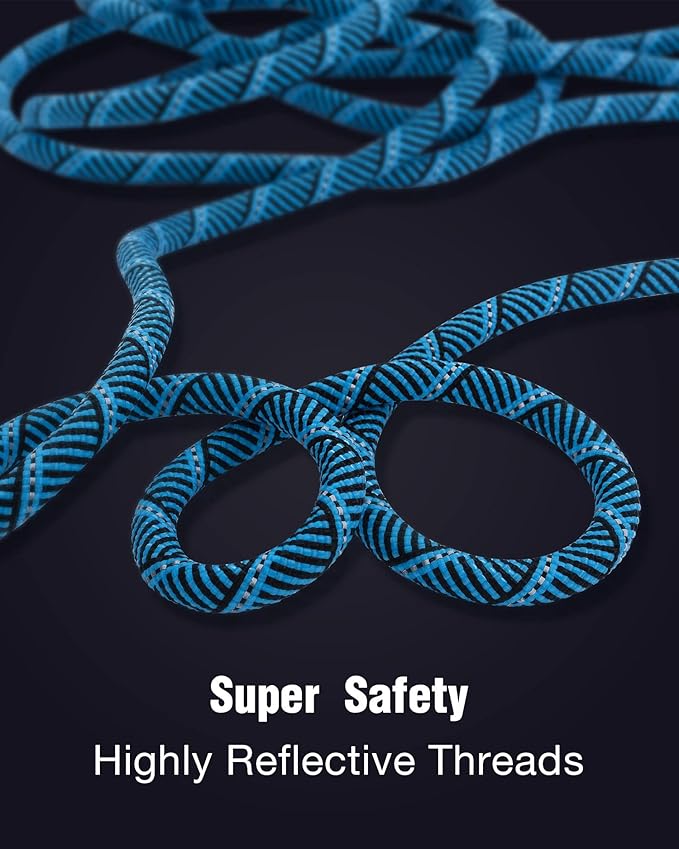 2 Pack Long Dog Leash for Training - 15FT/30FT/50FT, Reflective Rope Check Cord for Large, Medium & Small Dogs - Tie-Out Cable Lead for Hunting, Camping or Backyard