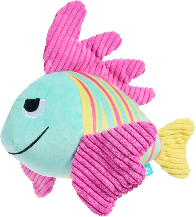 Barkbox Lion Fish Larry Dog Toy | Plush Lionfish with Whip-N-Flip Fins, Squeaker, Crinkle & Multi-Texture Design | for Medium to Large Dogs