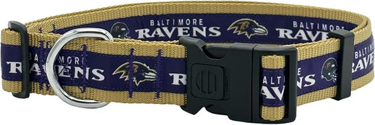 Pets First NFL Baltimore Ravens Licensed PET COLLAR, Extra Large - Heavy-Duty, Strong, and Durable Dog Collar. Available in 31 Football Teams and 4 Sizes