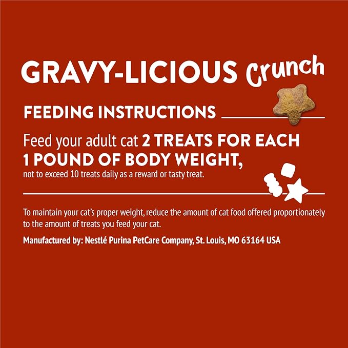Friskies Purina Party Mix Gravy-Licious Crunch Chicken and Gravy Flavors Cat Treats - 30 oz Canister (Pack of 2)
