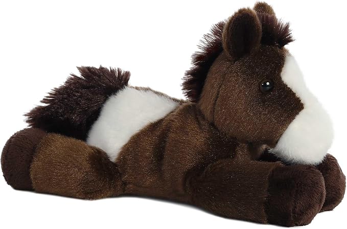 Aurora® Adorable Mini Flopsie™ Paint™ Stuffed Animal - Mini Companions Ready for Playful Adventures - for Kids All Ages, Toddlers, Adults, and Families - Brown 8 Inches