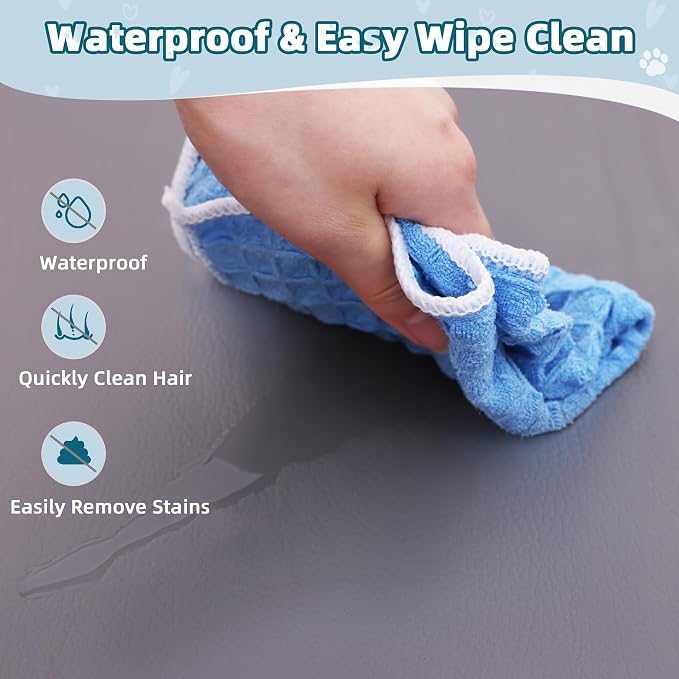 Dog Crate Pad Mat, Waterproof Kennel Cage Mat, Outdoor Pet Bed for Small Medium Dogs, Outdoor Pet Bed with High Resilience Foam,Wipe Clean & Easy Rinse, Anti Slip 30 inch Graphite Grey