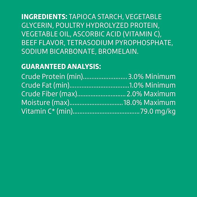 Wonder Bound Beef Flavor Dental Sticks for Small/Medium Dogs (15-40 lbs), 6-Ridge Shape for Plaque & Tartar Control, Freshens Breath, Formulated with Vitamin C, 45 Count