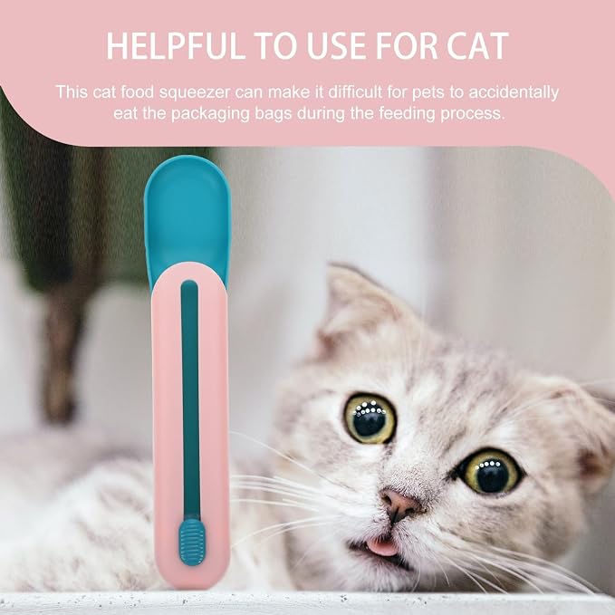 Ipetboom Dog Bowls Dog Bowls Pet Feeder Cat Strip Squeeze Spoon: Lickable Wet Cat Treats Pet Feeding Watering Supplies Wet Food Storage Pet Food Spoon Blue Bowl