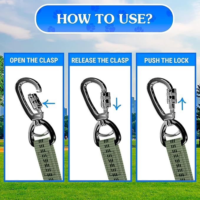 Dog Leash – Dual Reflective with Non-Tangle Design – Heavy Duty Nylon and Metal Buckles – Ideal (Khaki, 2 Dog Leash)
