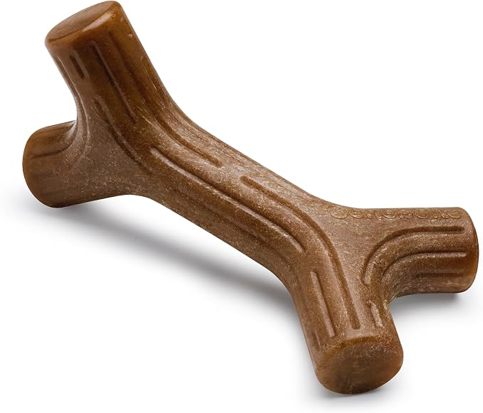 Benebone Bacon Stick Durable Dog Chew Toy for Aggressive Chewers, Real Bacon, Made in USA, Medium