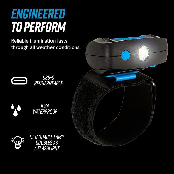 Noxgear LightHound (Small) + Wrist Light – Illuminated and Reflective Harness for Dogs Including Multicolored LED Fiber Optics (USB Rechargeable, Adjustable, Lightweight, Rainproof)