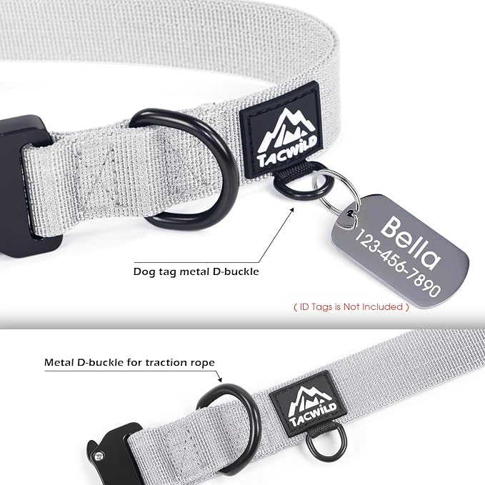 Dog Collar for Large Dogs - Adjustable, Chew Proof Nylon Collar with Metal Quick Release Buckle and D-Ring for Dog Tags (Alaska Daybreak, XL(1.5''Width, Fit 15''-23''))