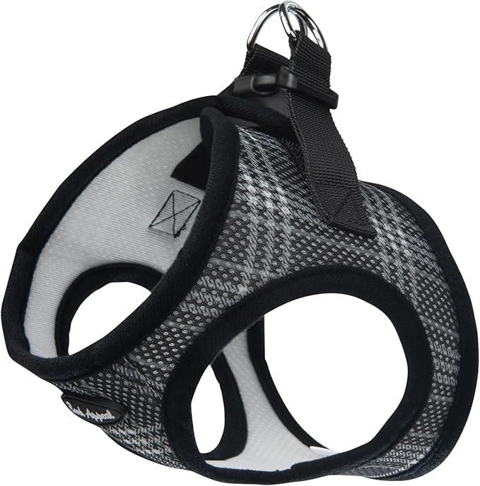 Bark Appeal Black Plaid Step-in Dog Harness for 2XL to 3XL Sized Pets – Updated Sizing, Re-Measuring is Essential – Soft Vest Harness – Anti-Choke with Adjustable Strap & Heavy Duty Clip – XXXL
