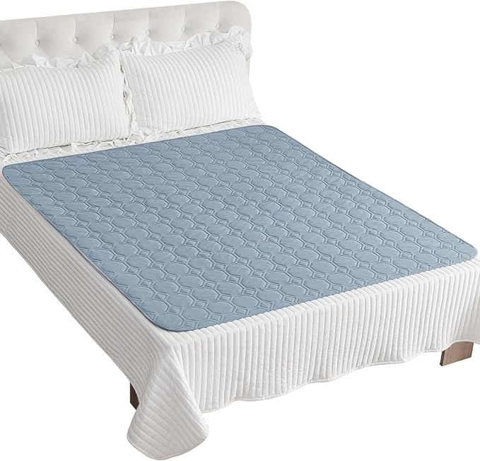ZNSAYOTX Ultimate Cozy Blankets (68"x82") 100% Waterproof Bed Mat Blanket for Dog Pets, Couch Sofa Protector with Non-Slip Back Washable Durable, Pee Scratch Proof Easy to Clean (Grey Blue)