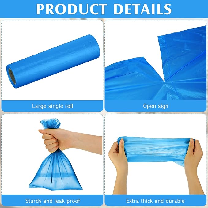 Harloon 6000 Counts Dog Poop Waste Bags Bulk, 30 Rolls Pet Waste Bags, Extra Thick Strong Leak Proof, for Walking, Travel, Park, Puppy Cleanup,Universal Doggy Rolls Waste-Box(Bule,12 x 8 Inches)