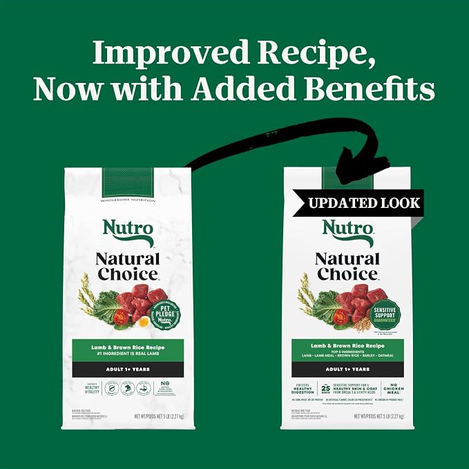Nutro Natural Choice Dry Dog Food, Adult Dog Food Dry Lamb and Brown Rice Recipe, 5 lbs.
