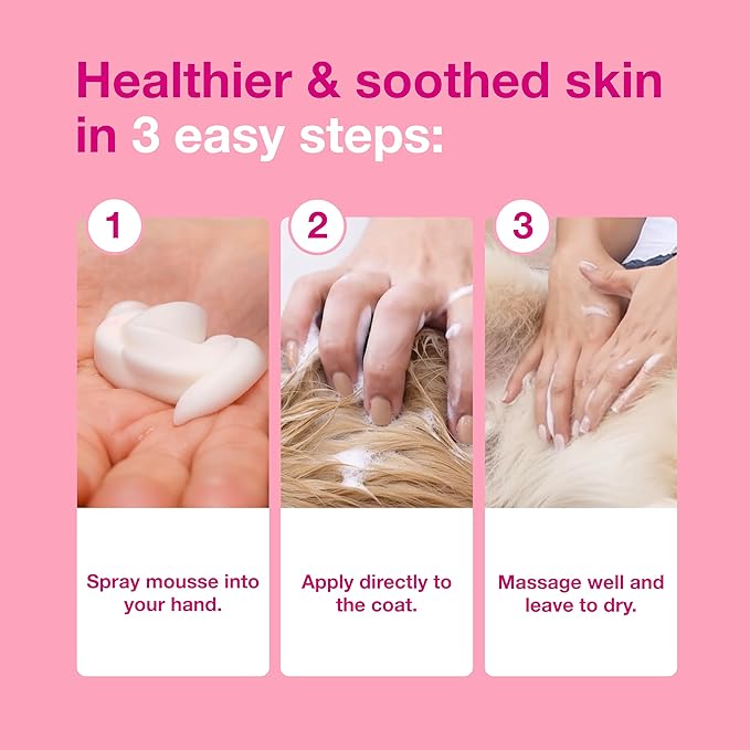 Douxo S3 Calm Itch Soothing Mousse for Dogs & Cats – Soothing Dog Skin Allergy and Itch Relief for Dogs, Helps Support Itchy, Irritated or Allergic Skin, 5 fl oz