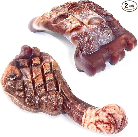 Fuufome Dog Chew Toys for Aggressive Chewers：2 Pack Indestructible Dog Toy for Large Breed- Tough Nylon Teething Bone Toy to Keep Them Busy