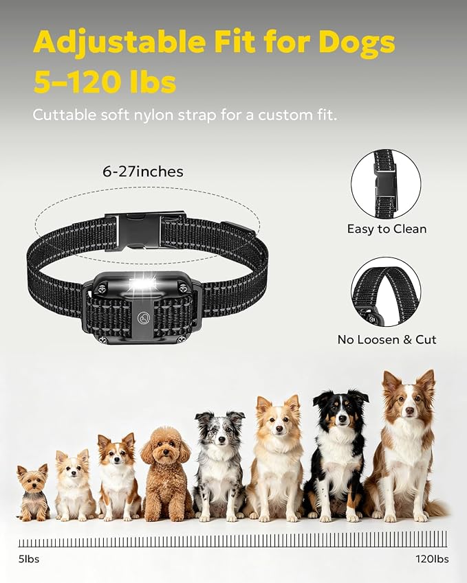 Electric Dog Training Collar with Remote 1640FT, E-Shock, Safe Training Modes, Rechargeable IP67 Waterproof Collars for 1 Dog (Green)