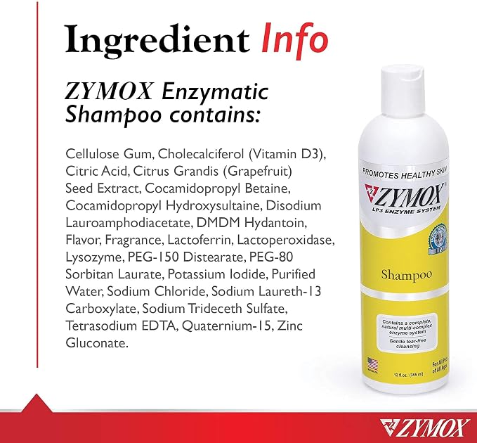Zymox Enzymatic Shampoo for Dogs and Cats, 12oz