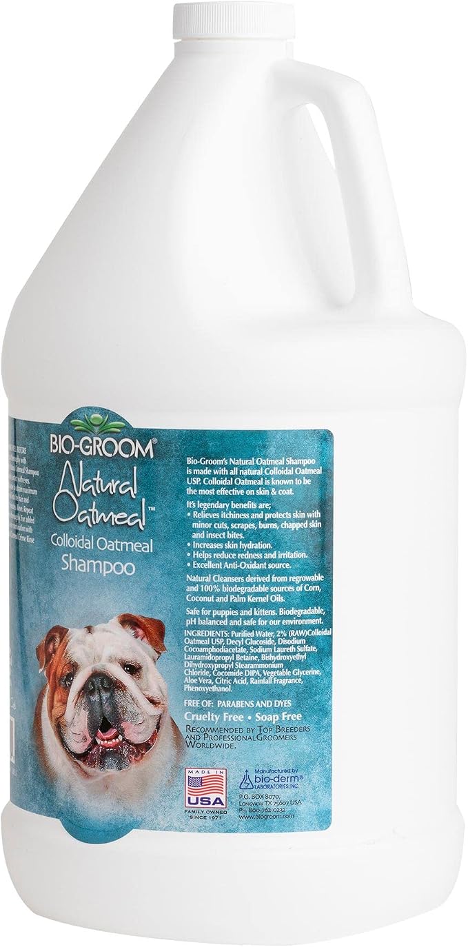 Bio-Groom Oatmeal Dog Shampoo - for Allergies and Itching, Cruelty-Free, Dog Bathing Supplies, Puppy Shampoo for Sensitive Skin, Product Made in USA, Anti-Itch - 1 Gallon