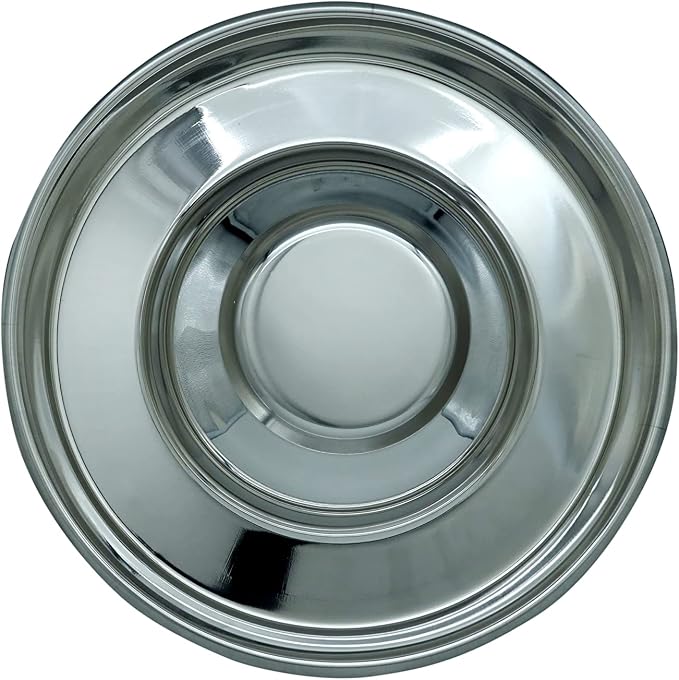 Royal sapphire Stainless Steel Puppy Bowl,Puppy Food Bowl,Puppy Bowl for Small Dogs,11.4'',Puppy Saucer,Puppy Supplies,Puppy Feeder,Puppy Feeding Bowls for Litters (Single Piece)