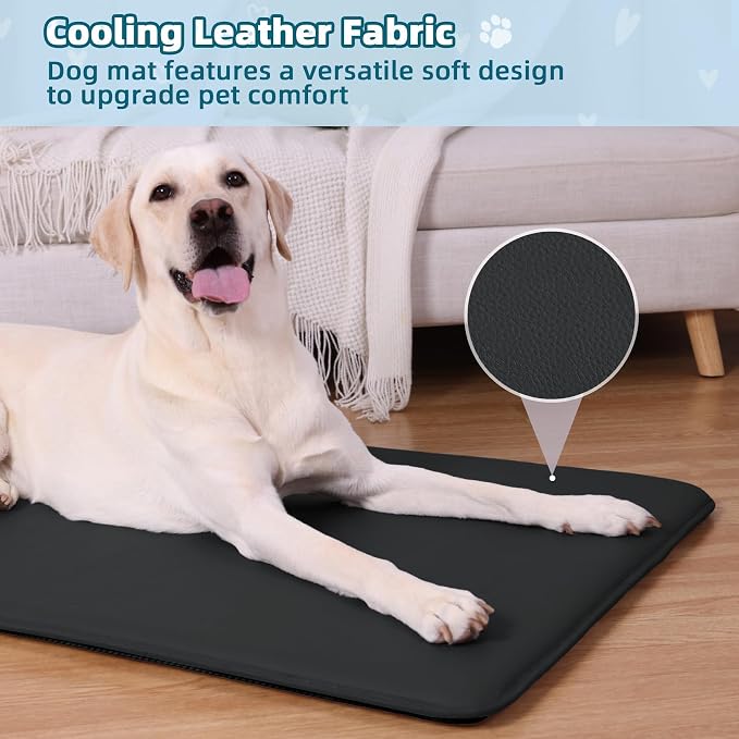 Extra Large Dog Crate Pad Bed, Waterproof Pet Bed for Large Dogs, Outdoor Pet Bed with High Resilience Foam,Wipe Clean & Easy Rinse, Anti Slip 48 inch Black